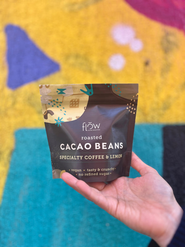 Boabe de cacao prăjite cu cafea de specialitate și lămâie